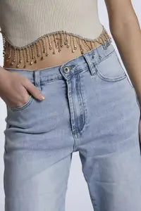 Capo Soft Wide Leg Jeans - Light Denim