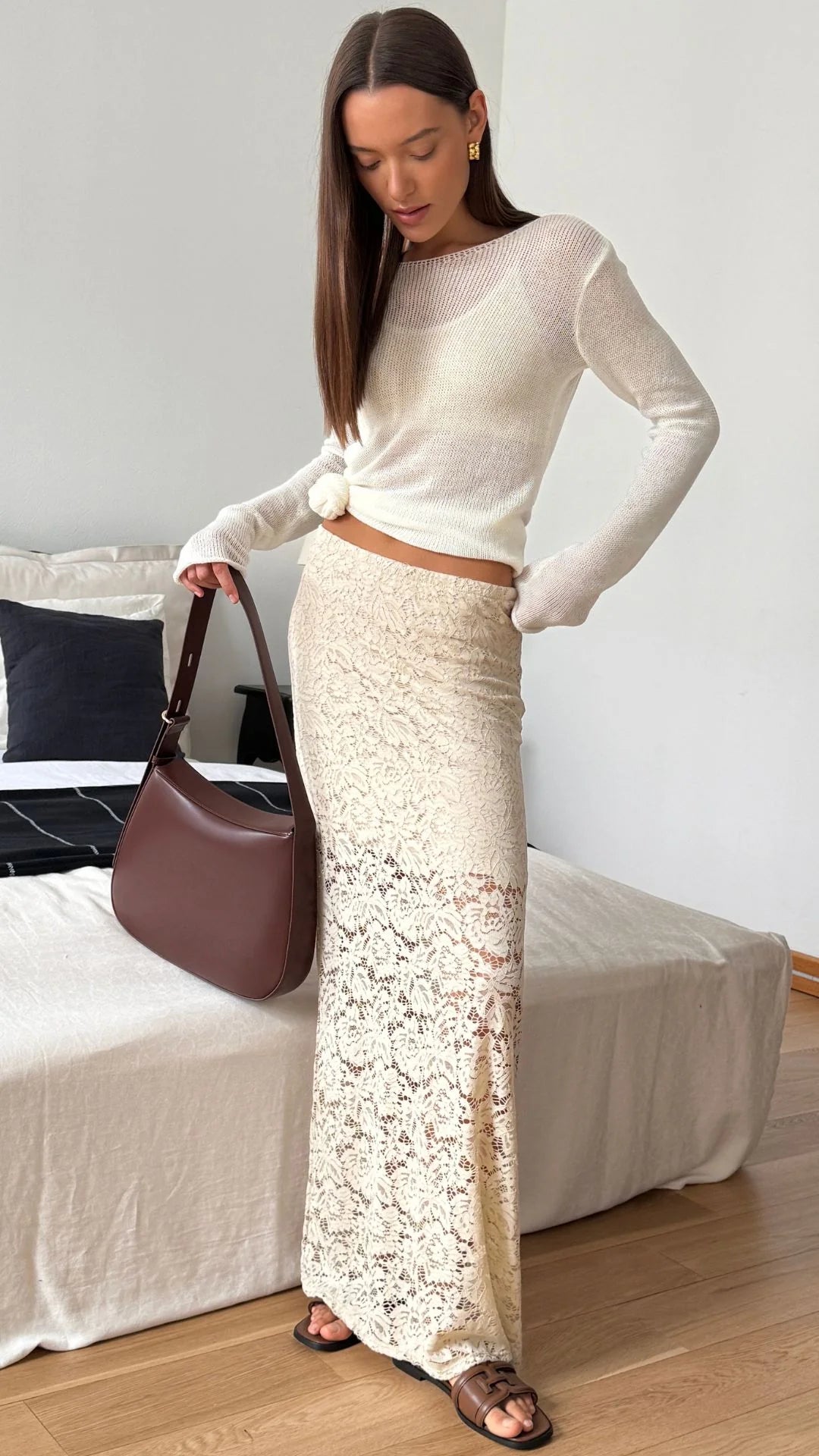 Lace Skirt - Cream