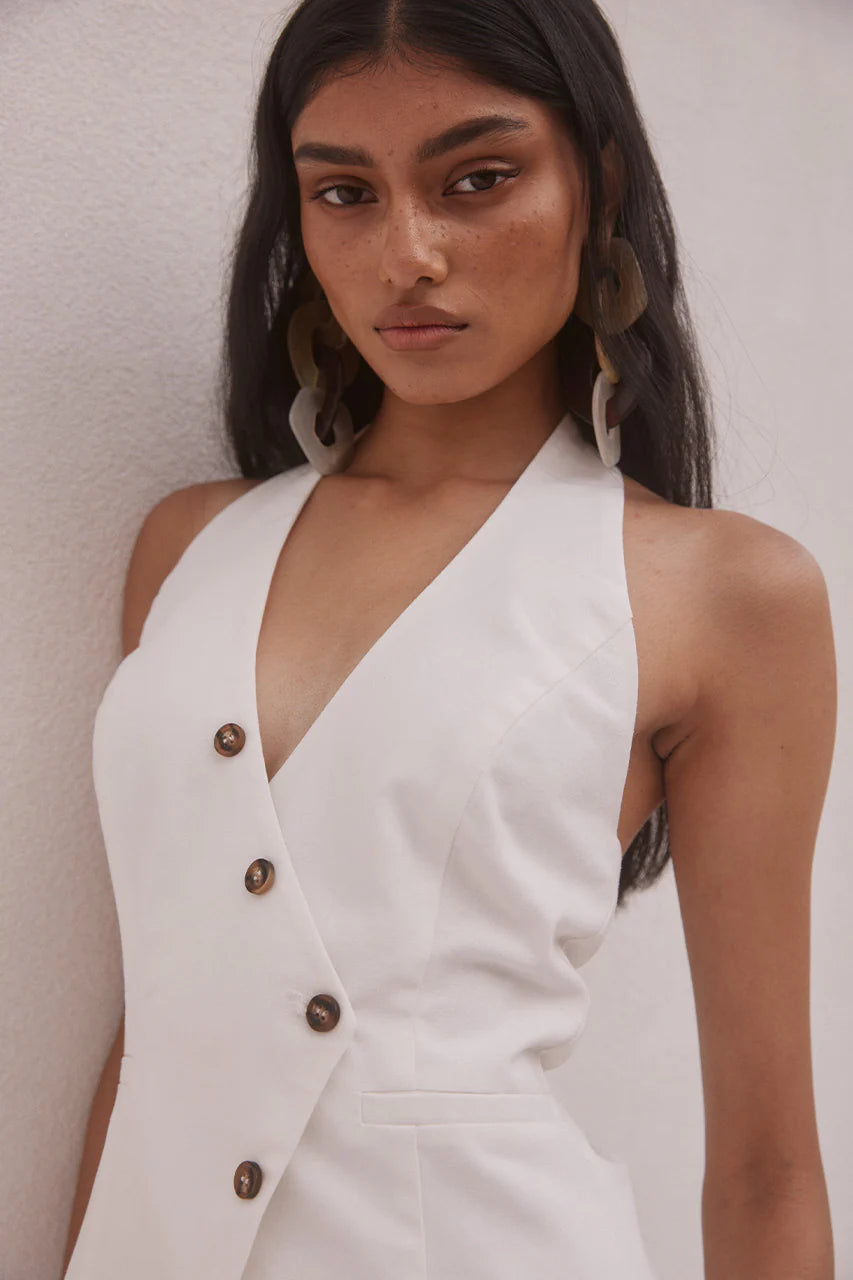 Inara Waistcoat - White
