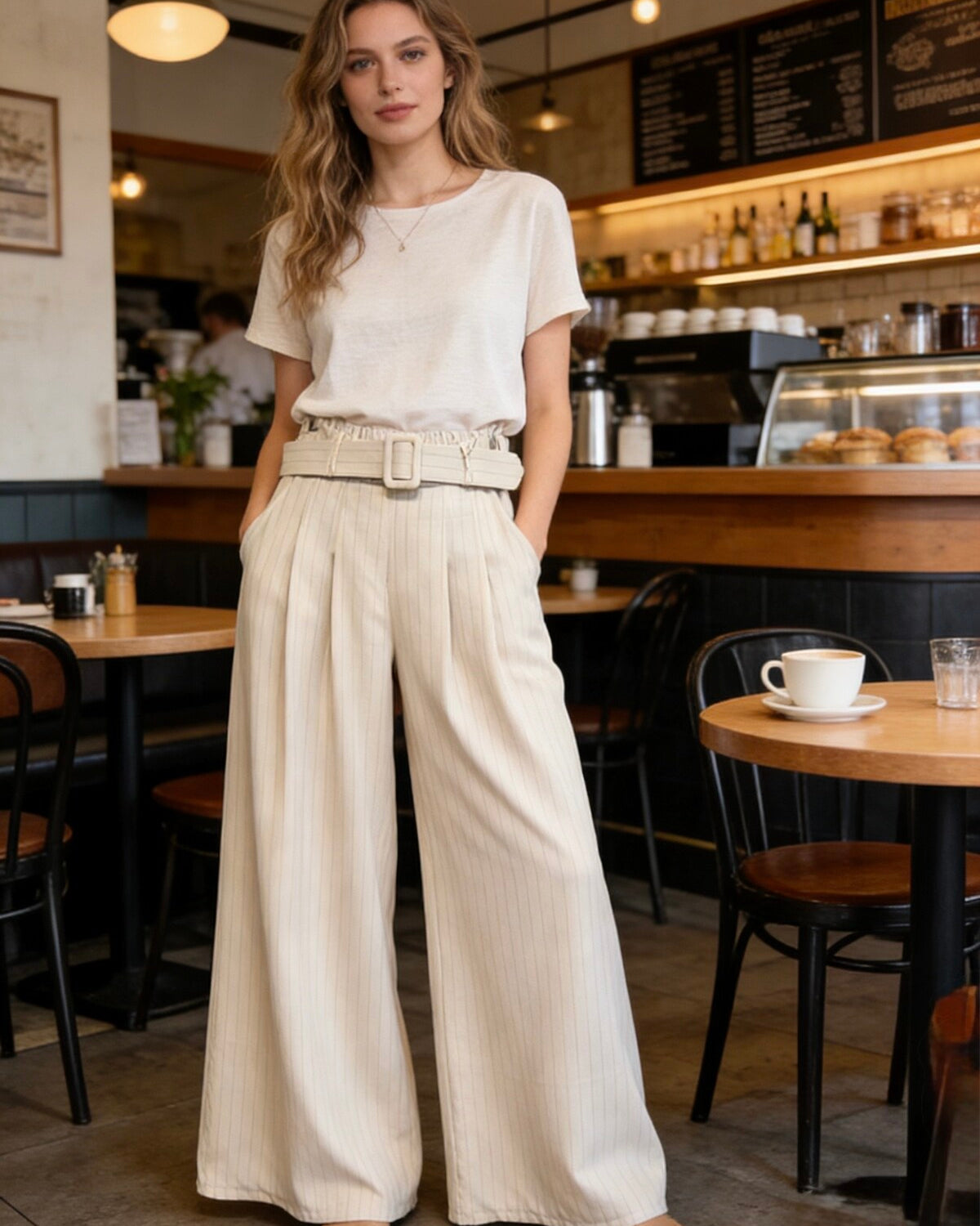 Pinstripe Palazzo Pants