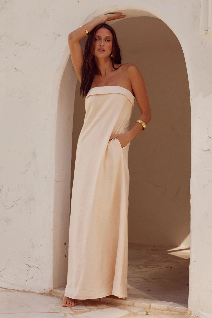 Saffi Maxi Dress - Stone
