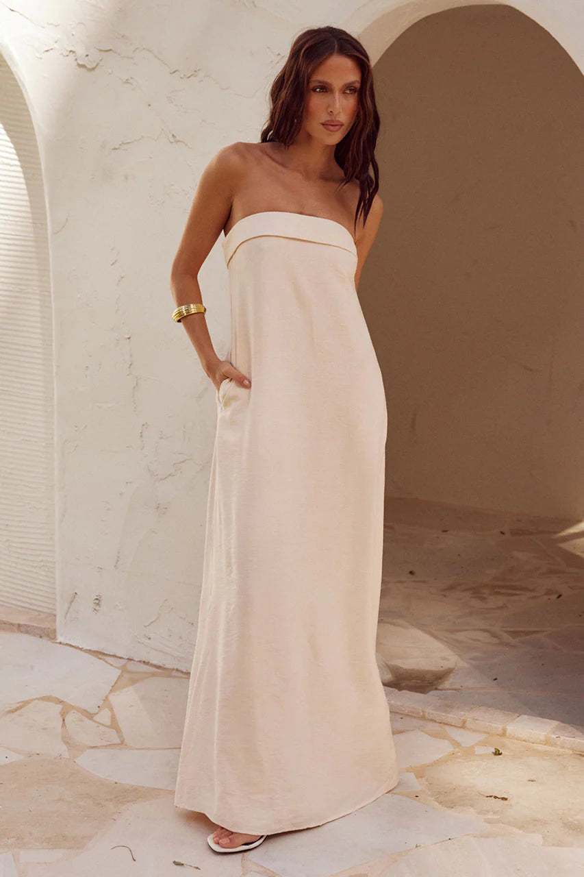 Saffi Maxi Dress - Stone