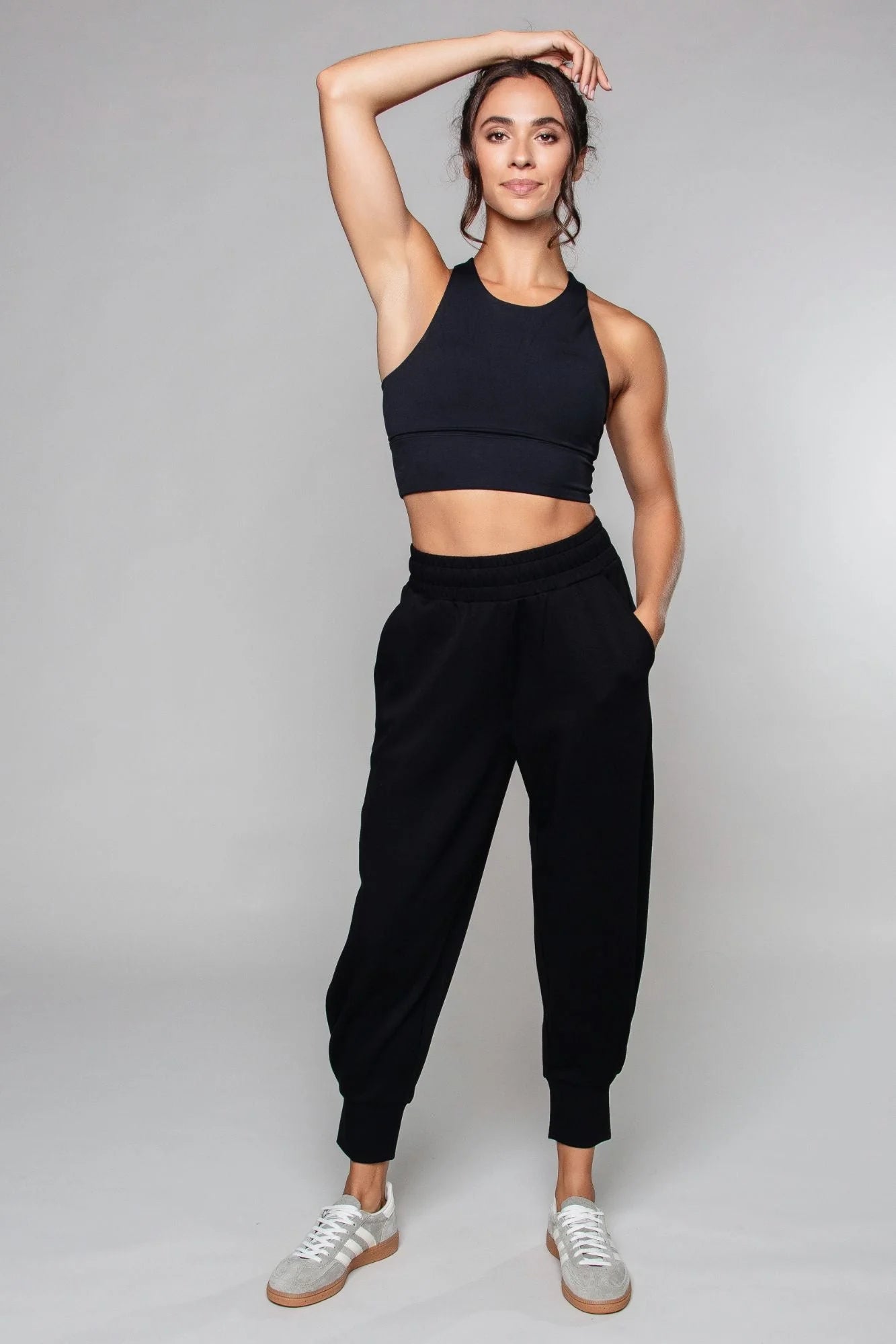 Supersoft Cuffed Sweatpant - Black - by Born Nouli
