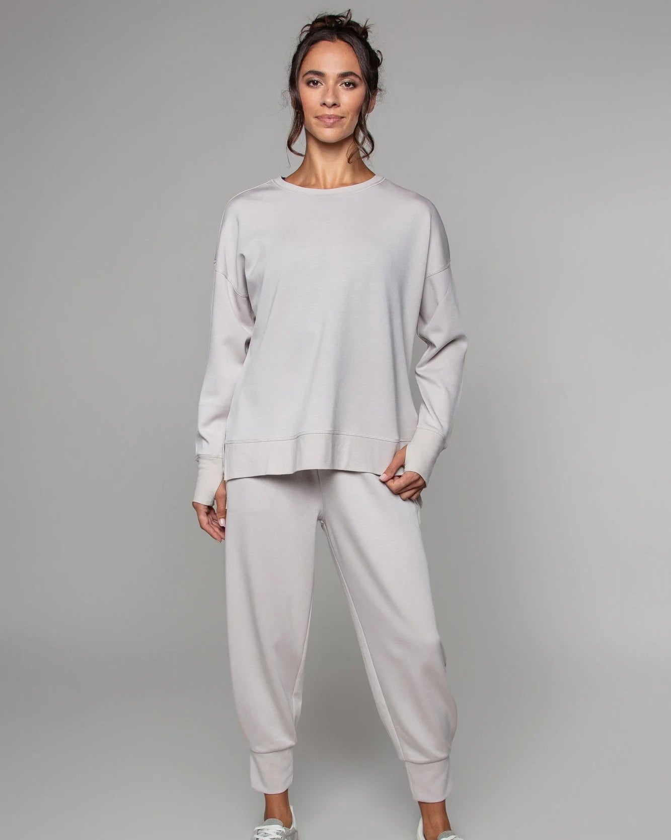 Supersoft Cuffed Sweatpant - Oat - by Born Nouli