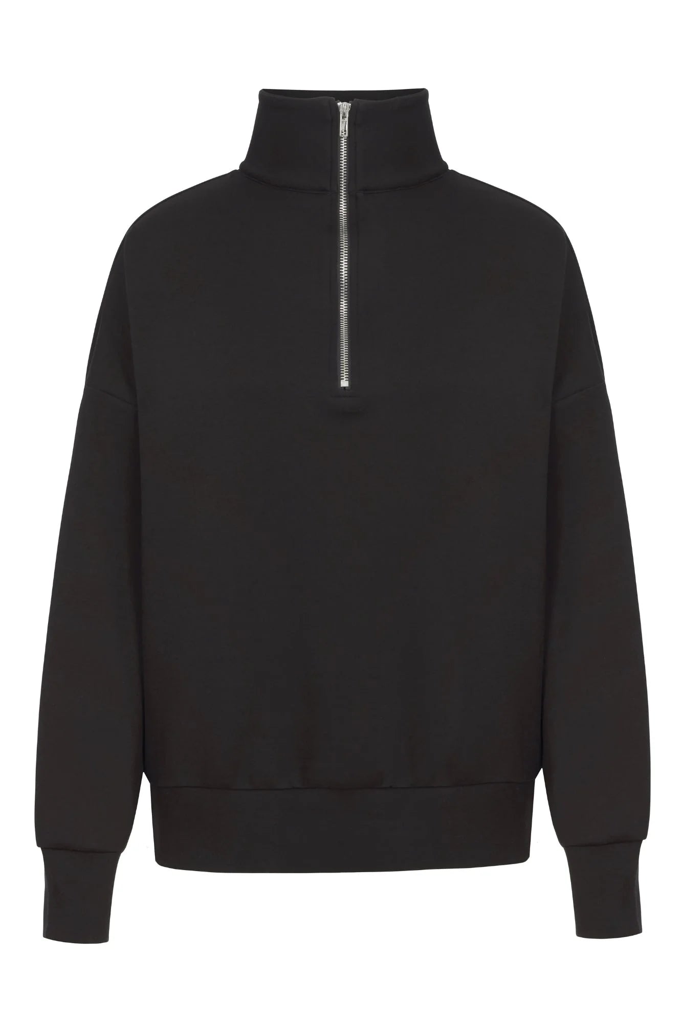 Supersoft Half Zip Sweatshirt - Black- by Born Nouli