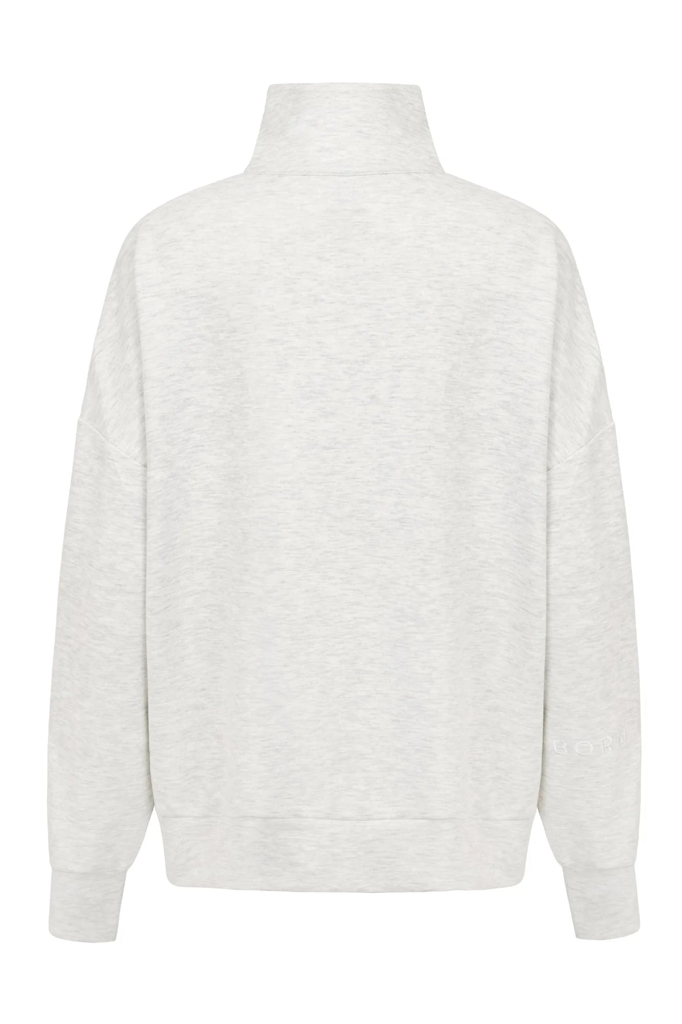 Supersoft Half Zip Sweatshirt - Oat Marl - by Born Nouli
