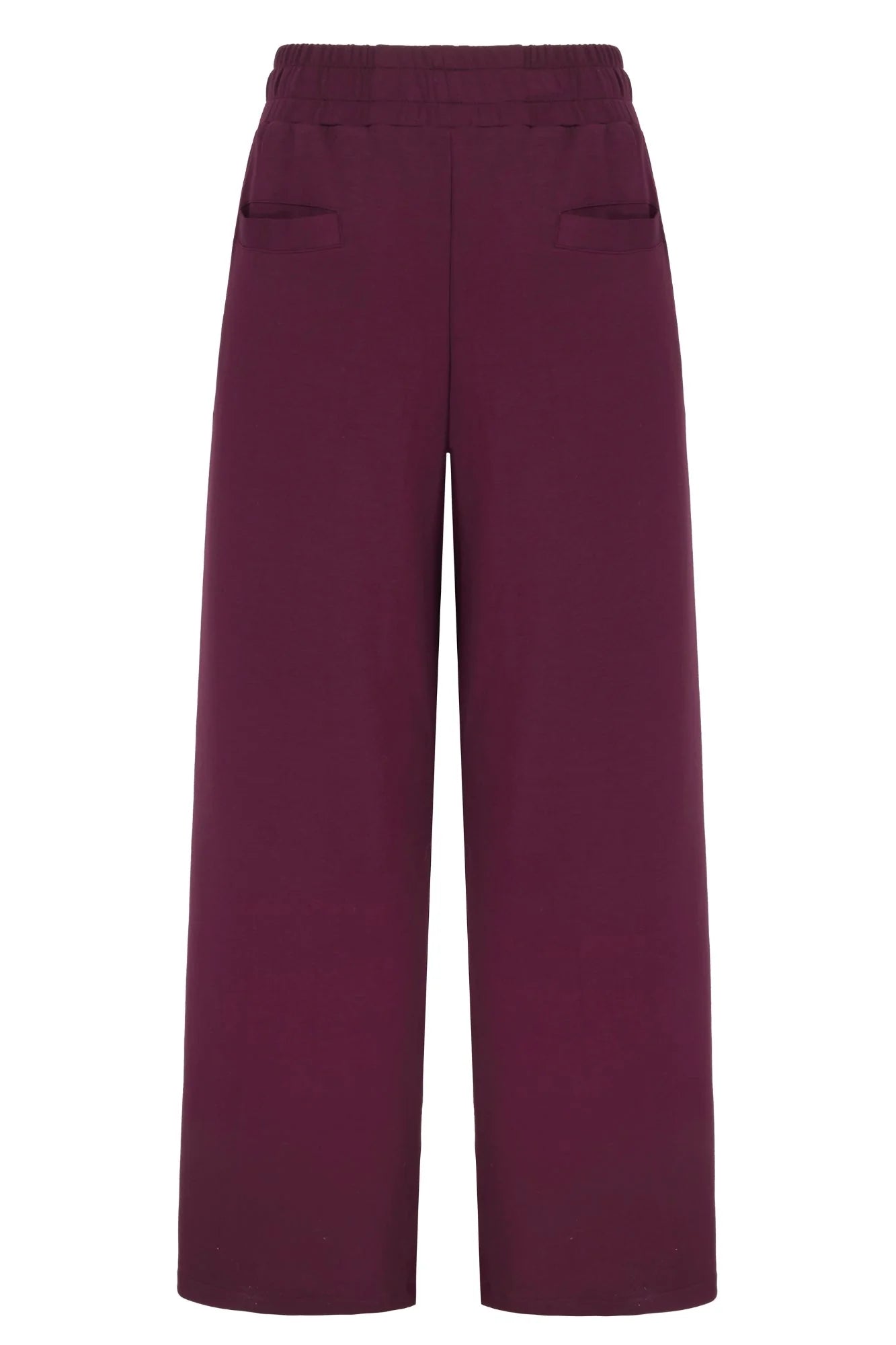 Supersoft Wide Leg Sweatpant - Dark Cherry- by Born Nouli