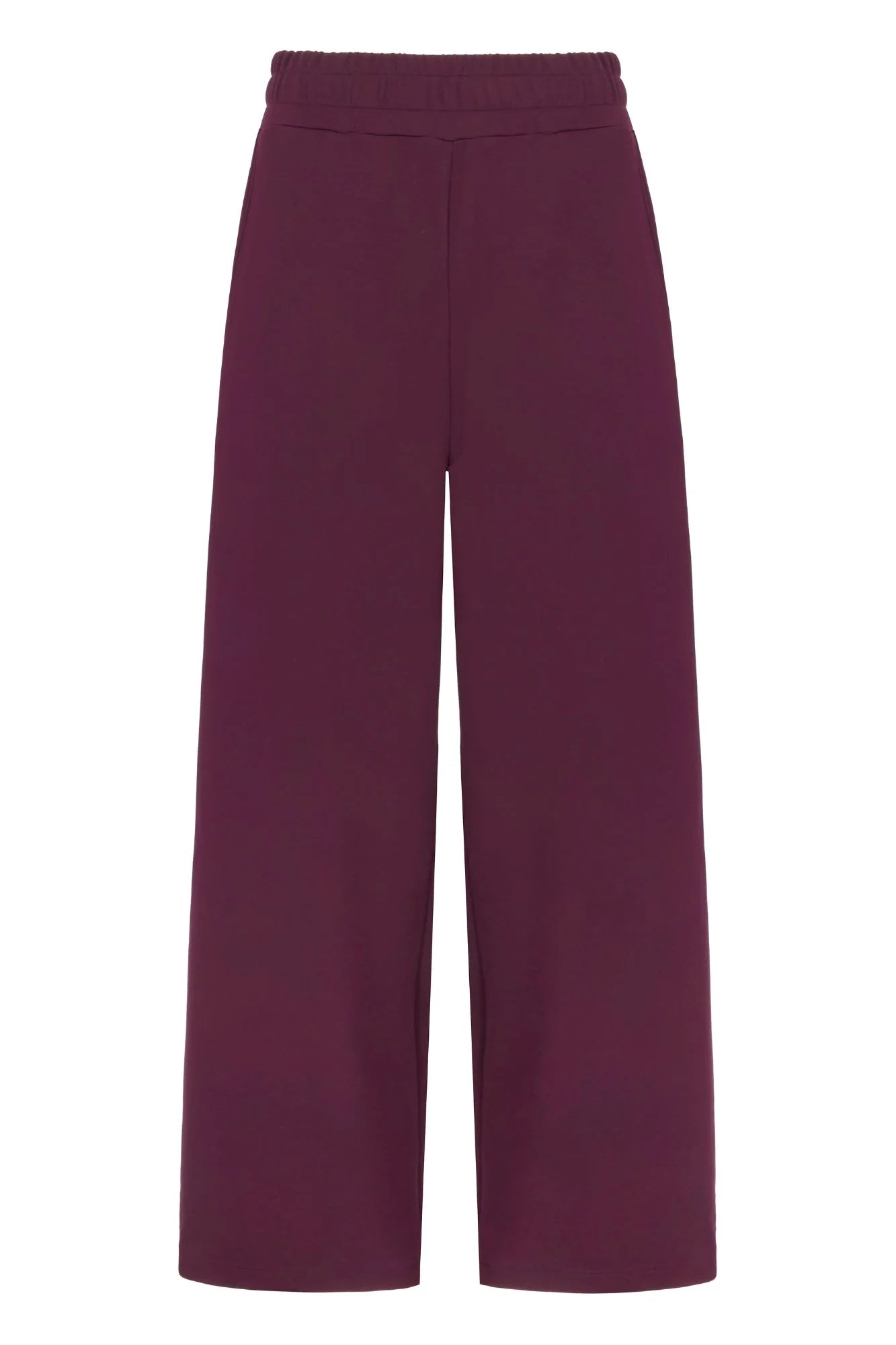 Supersoft Wide Leg Sweatpant - Dark Cherry- by Born Nouli