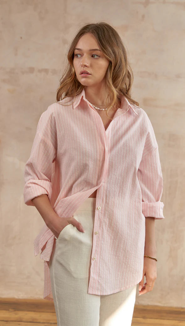 Taylor Shirt - Pink Stripe - by Chali