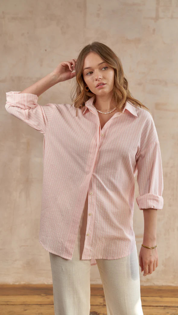 Taylor Shirt - Pink Stripe - by Chali