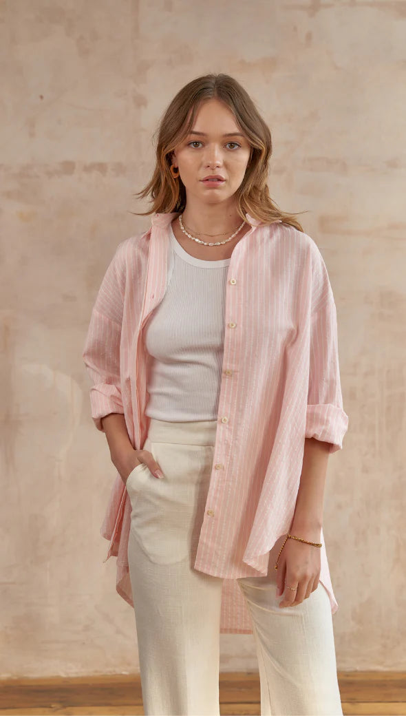 Taylor Shirt - Pink Stripe - by Chali