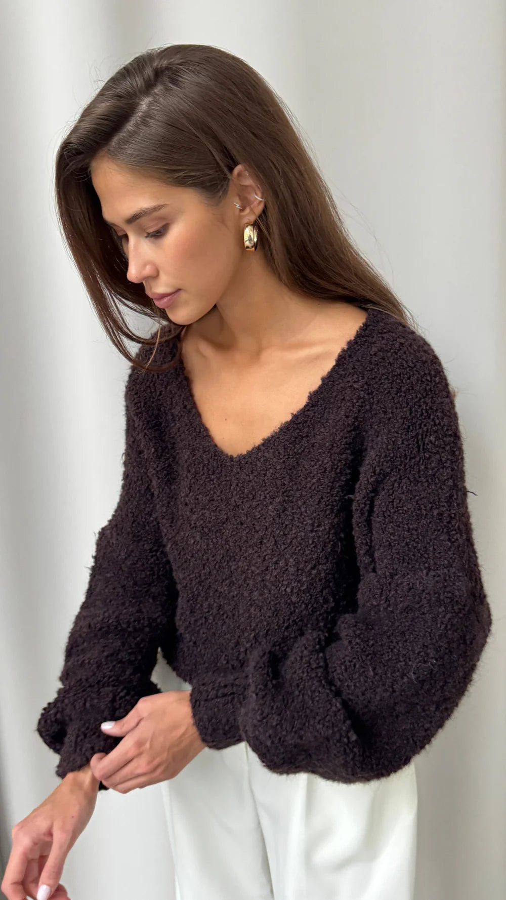 Jenny Sweater - Dark Chocolate - by Charli