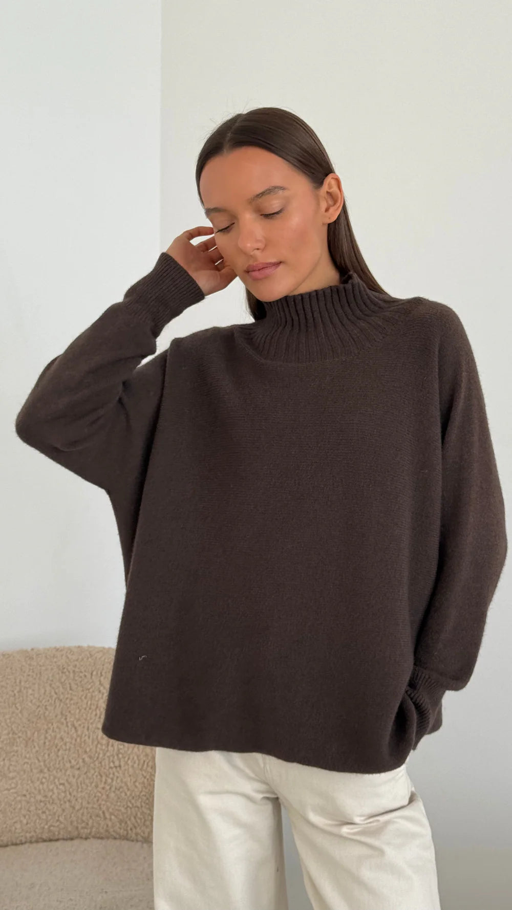 Alma Sweater - Espresso - by Charli