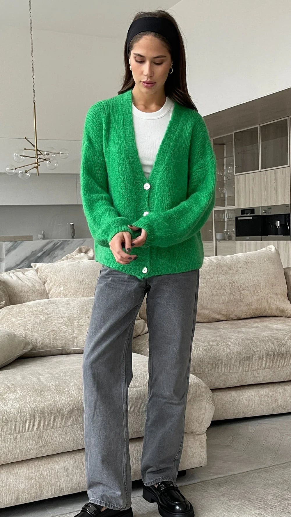 Ruby Cardigan - Green - by Charli