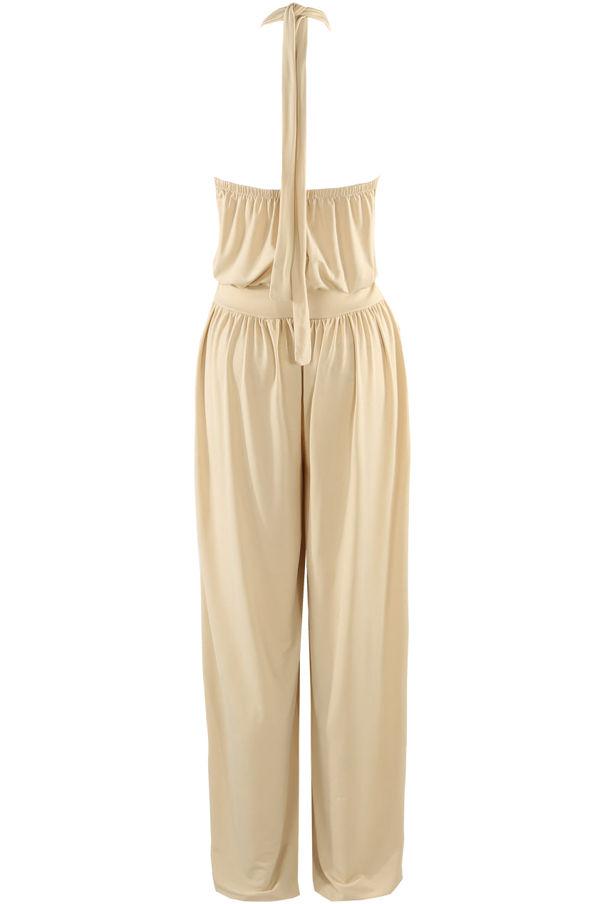 Halter Neck Balloon Leg Jumpsuit