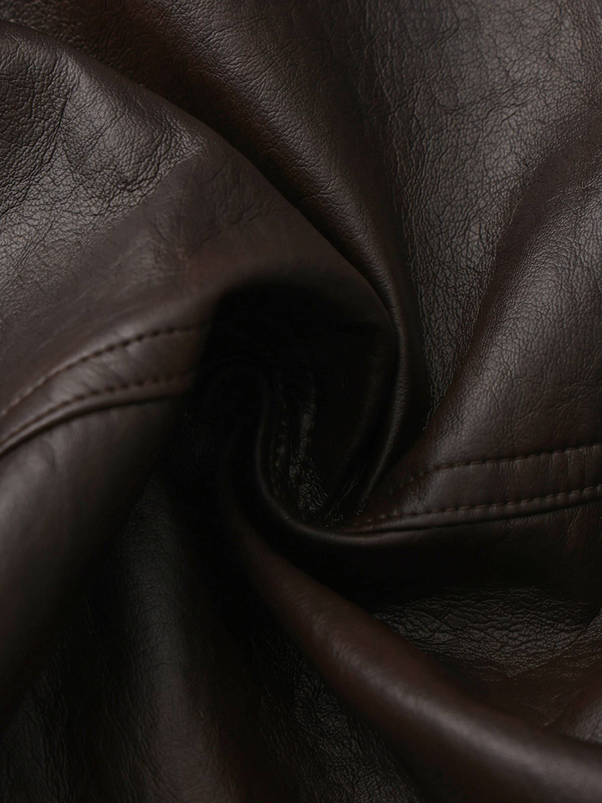 Curved Sleeve Faux Leather Jacket