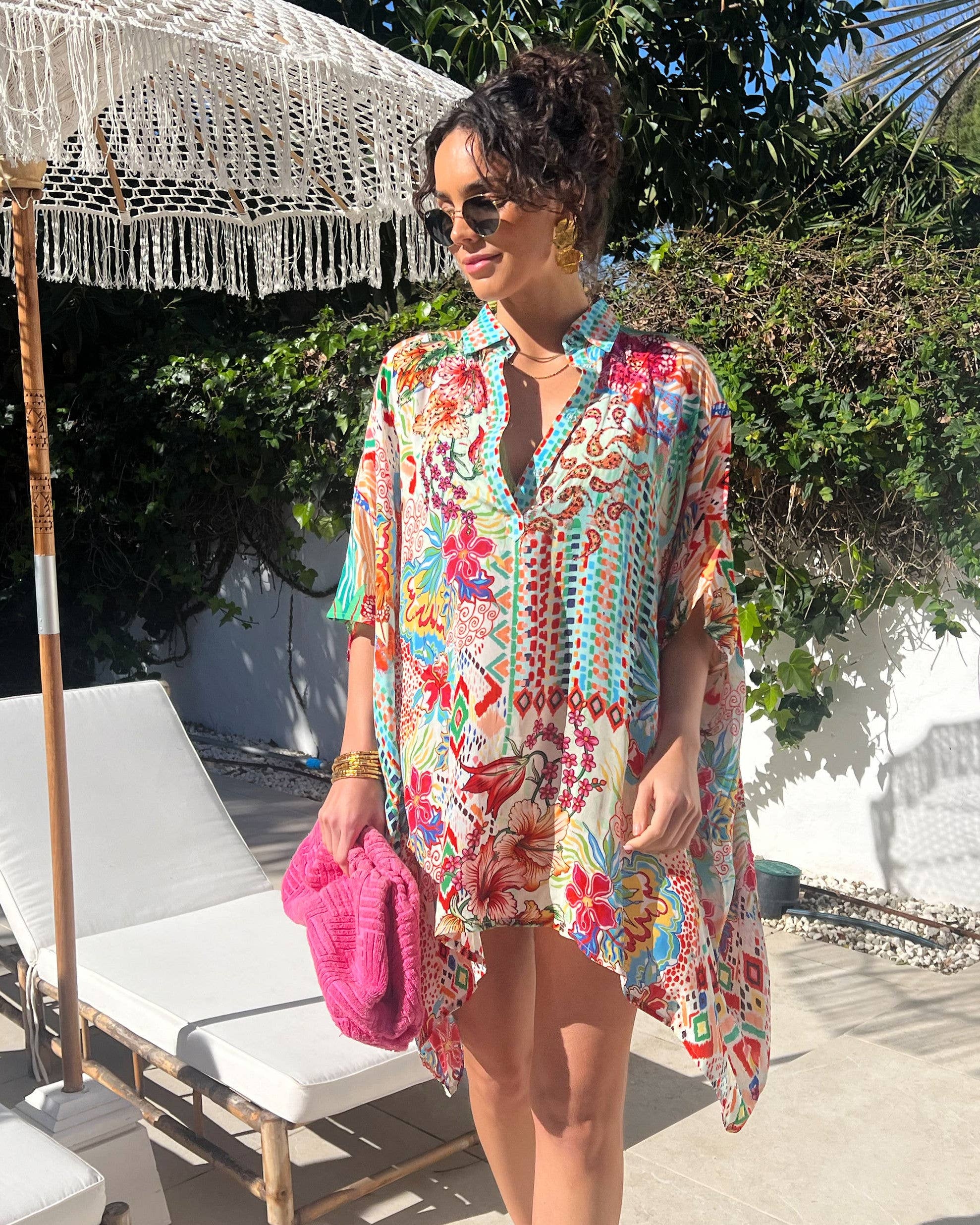 Elora Mini Shirt Dress / Cover Up