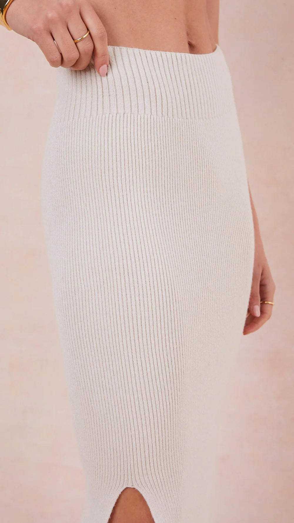Adina Pencil Skirt - Ivory - by Charli