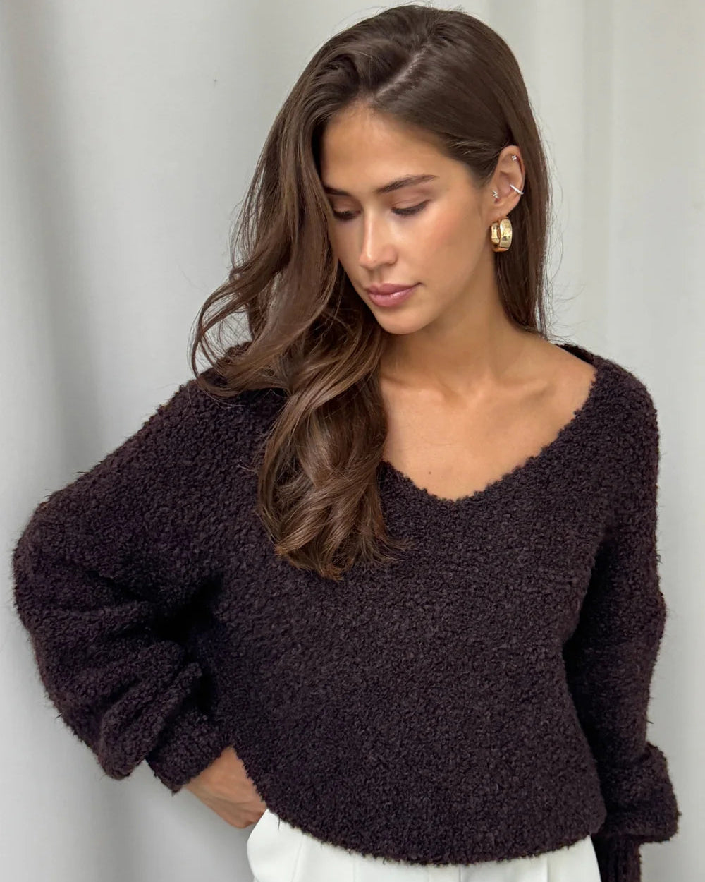 Jenny Sweater - Dark Chocolate - by Charli