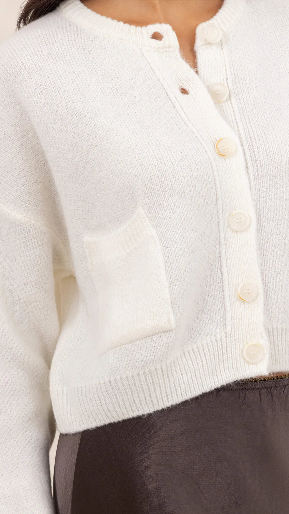 Carla Cardigan - Ivory - by Charli