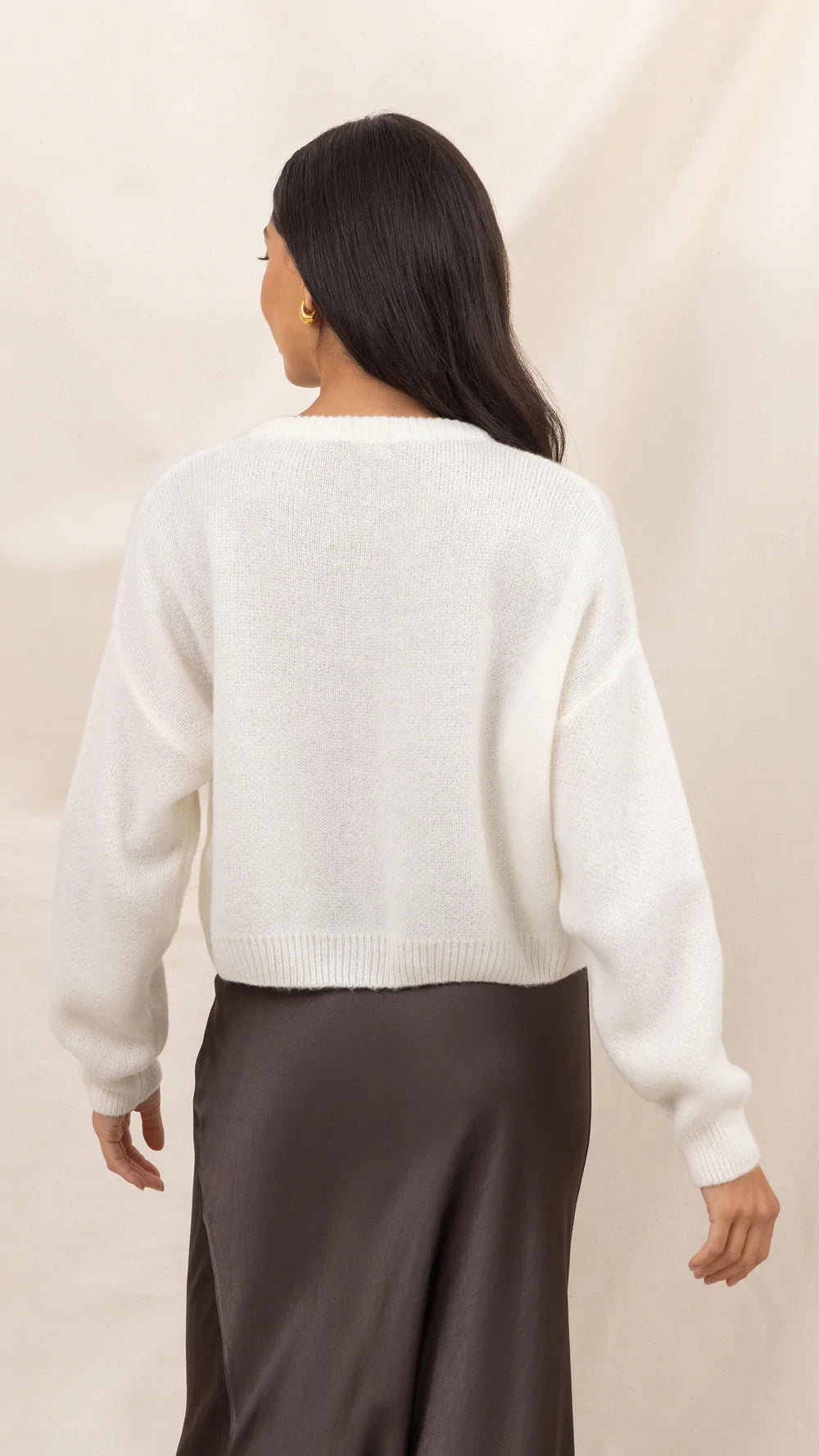 Carla Cardigan - Ivory - by Charli
