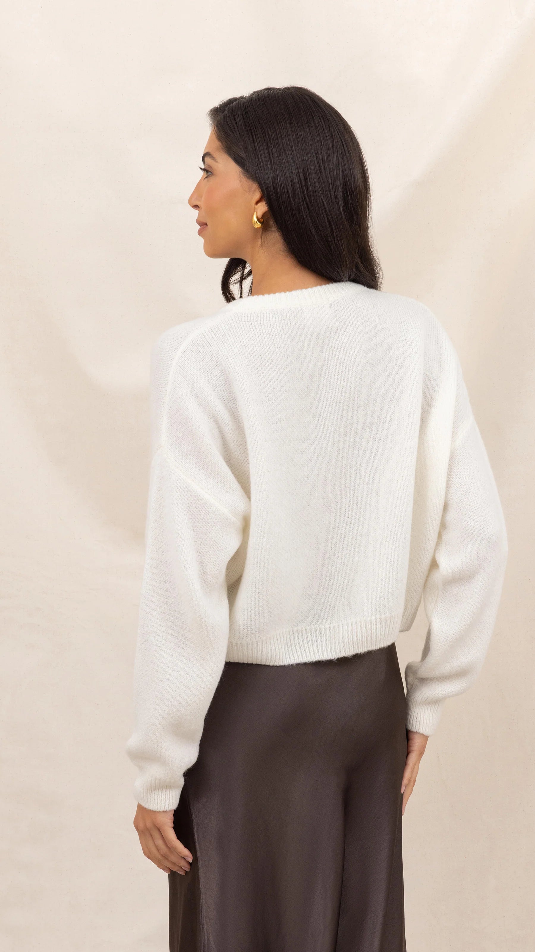 Carla Cardigan - Ivory - by Charli