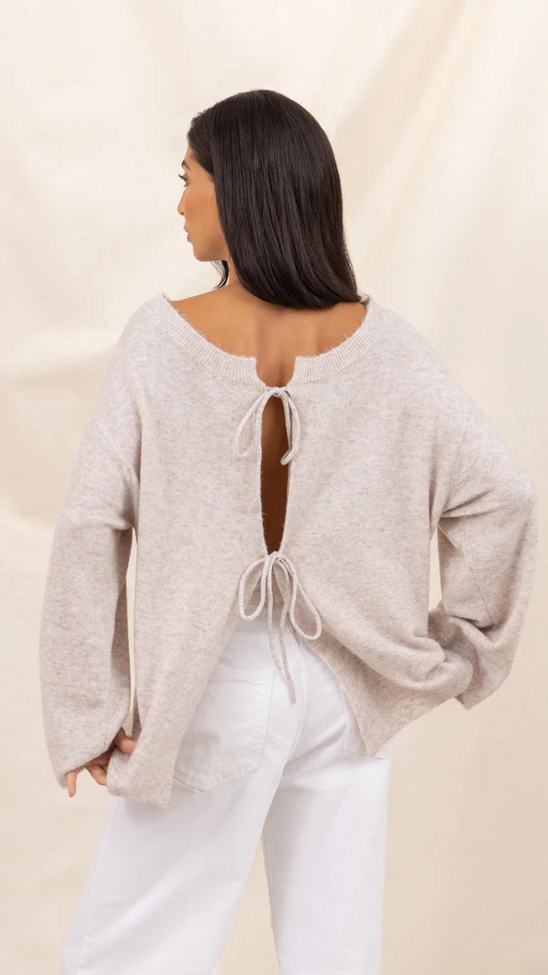 Erin Reversible Sweater - Cloud - by Charli