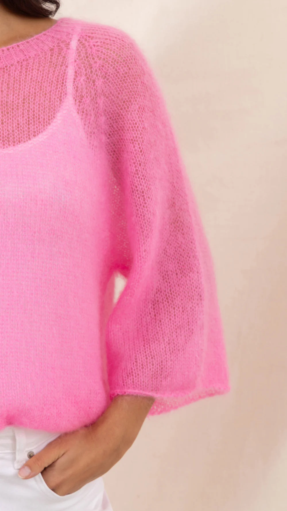 Hannah Sweater - Candy Pink - by Charli
