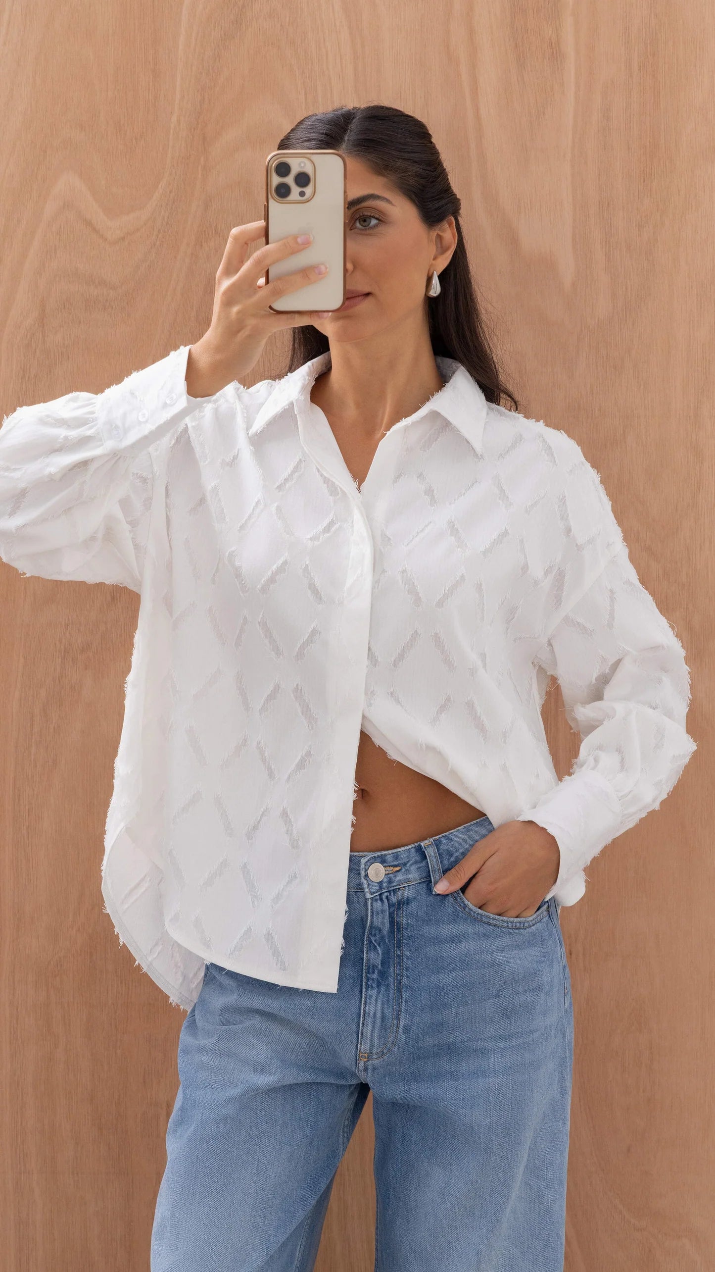 Marlowe Shirt - White Stripe - by Charli