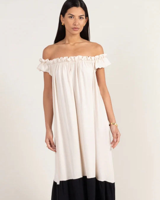 Alexia Bardot Dress- Black/Ivory