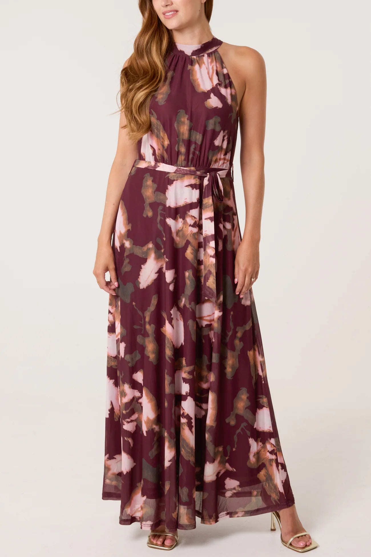 Margot Maxi Dress - Claret Mix