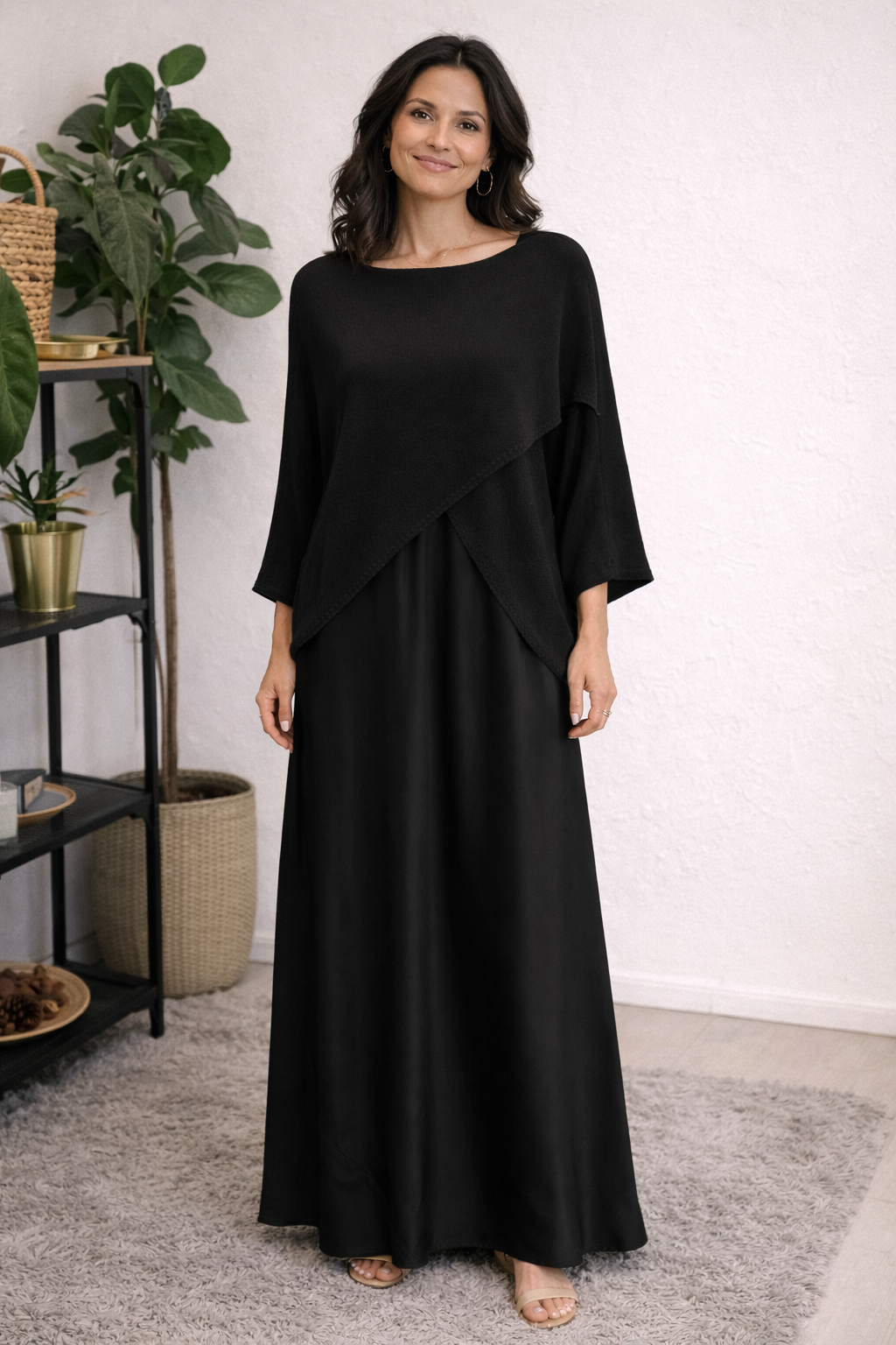 Florie Cross Front Shoulder Jumper Dress