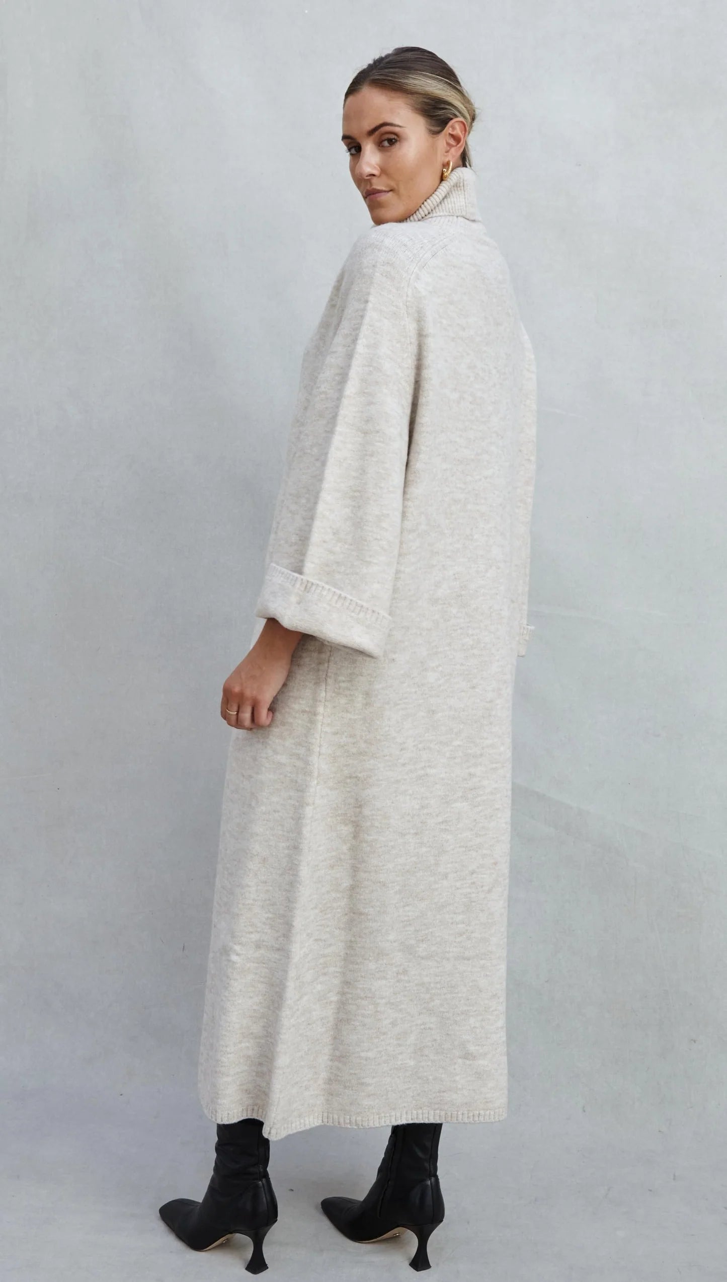 Vivienne Sweater Dress - Sand - by Charli
