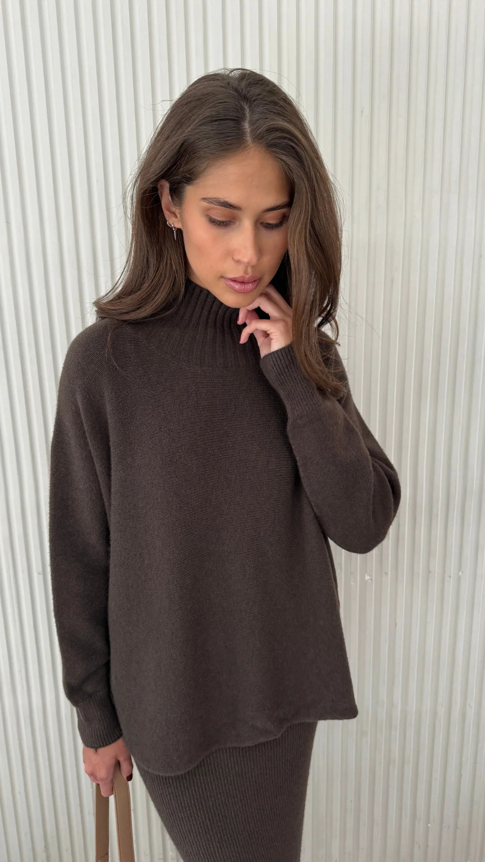 Alma Sweater - Espresso - by Charli