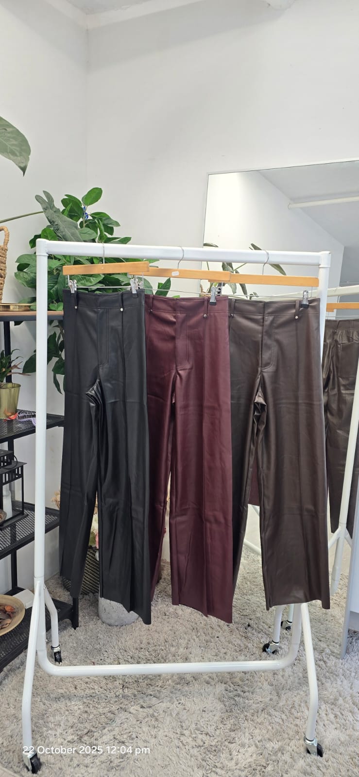 Lauren Faux Leather Wide Leg Trousers