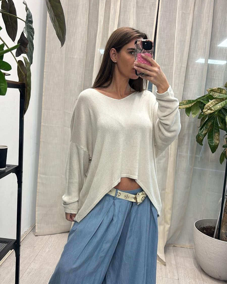Beau Dipped Hem Jumper