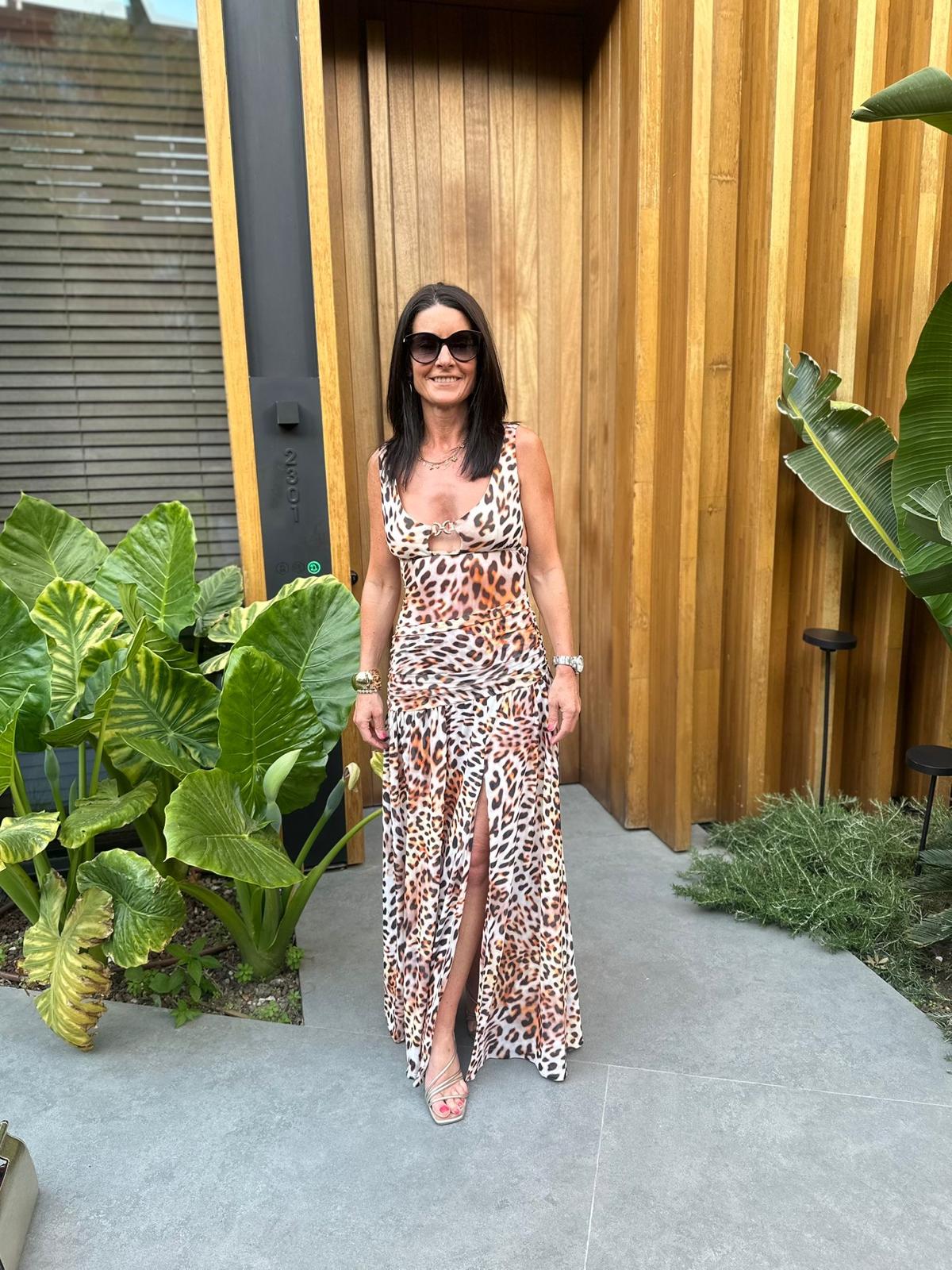 Nemera Leopard Print Maxi Dress