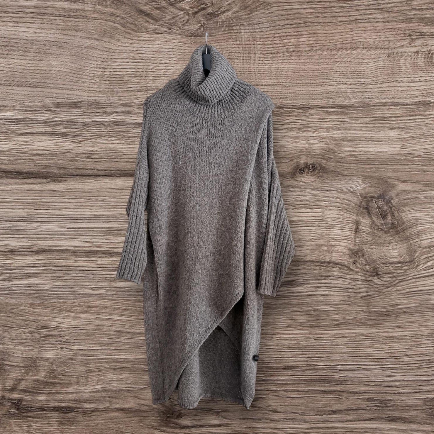 Urban Long Asymmetric High Neck Jumper