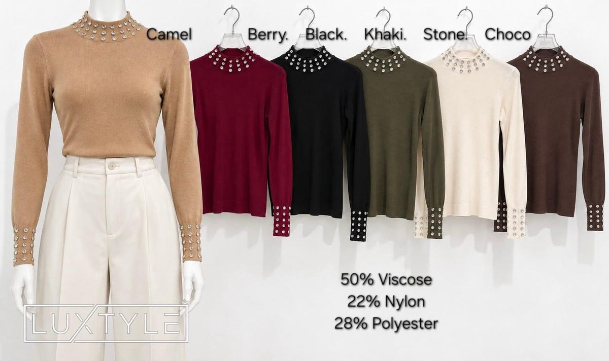 Isla Knitted HighNeck Top