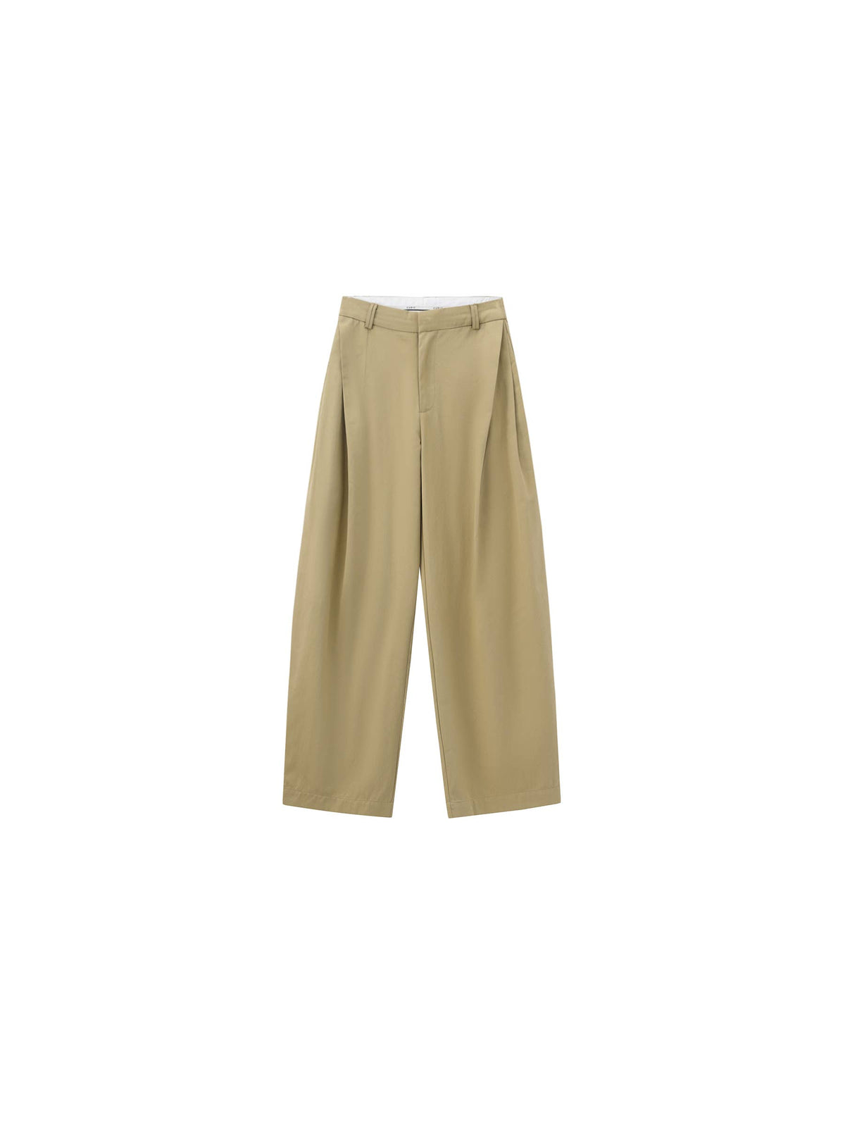 Wide-Leg Tapered Tailored Trousers