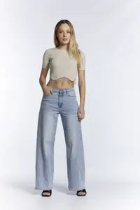 Capo Soft Wide Leg Jeans - Light Denim