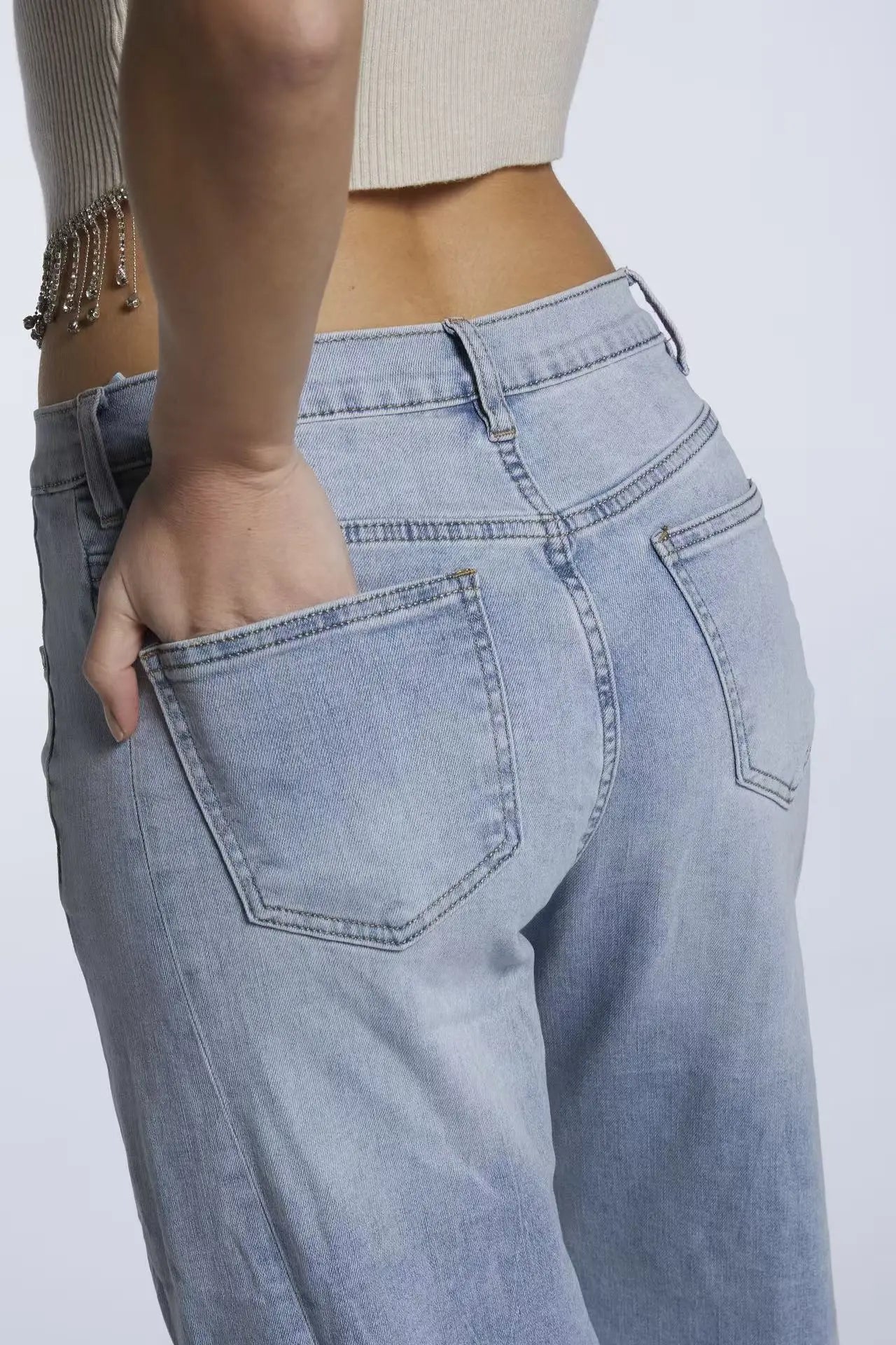 Capo Soft Wide Leg Jeans - Light Denim
