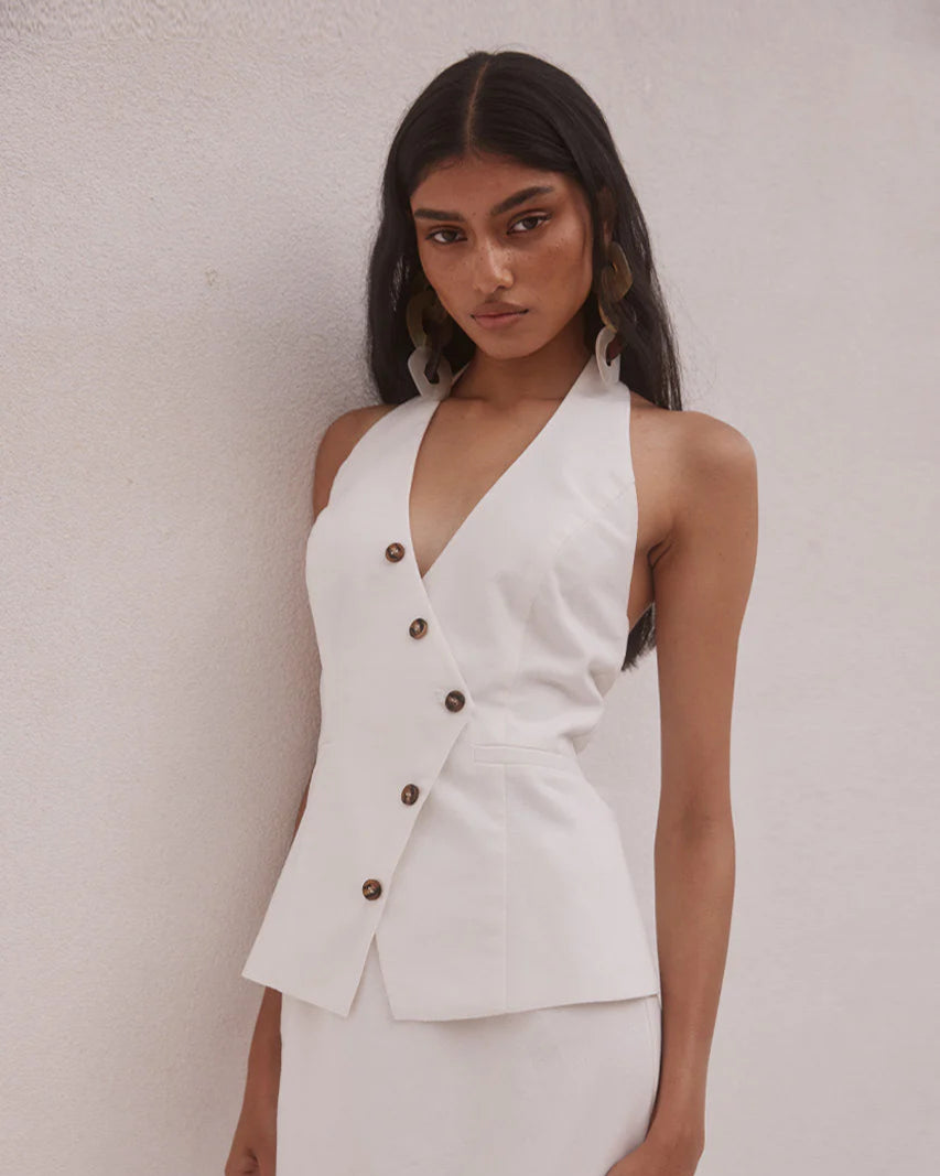 Lara Waistcoat - White