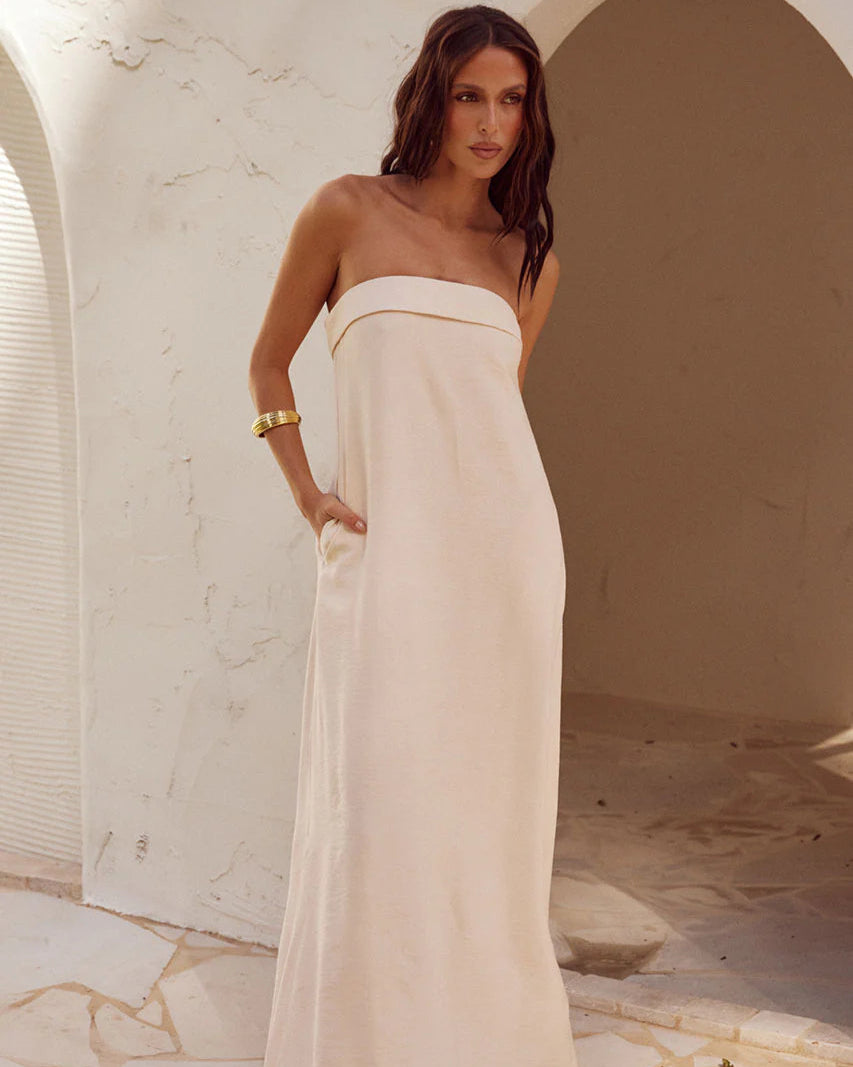 Saffi Maxi Dress - Stone