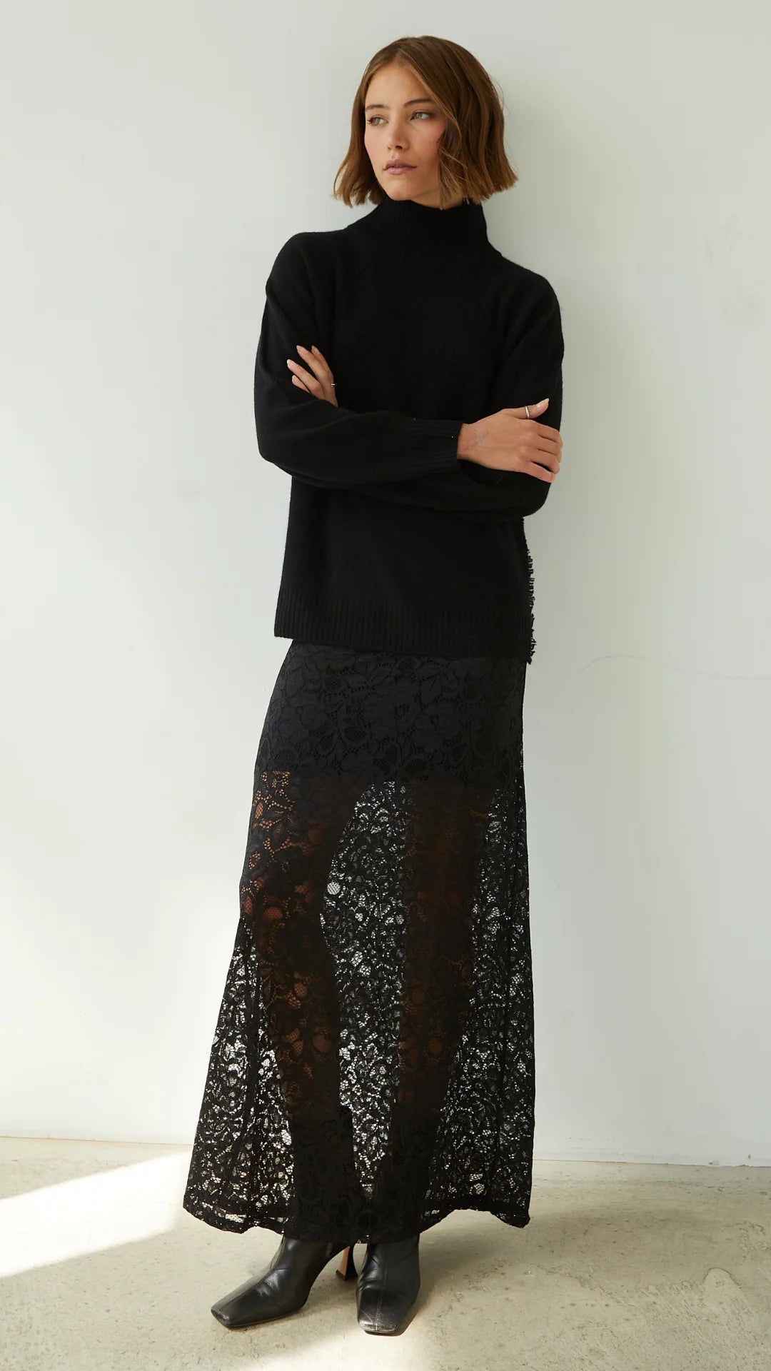 Lace Skirt - Black