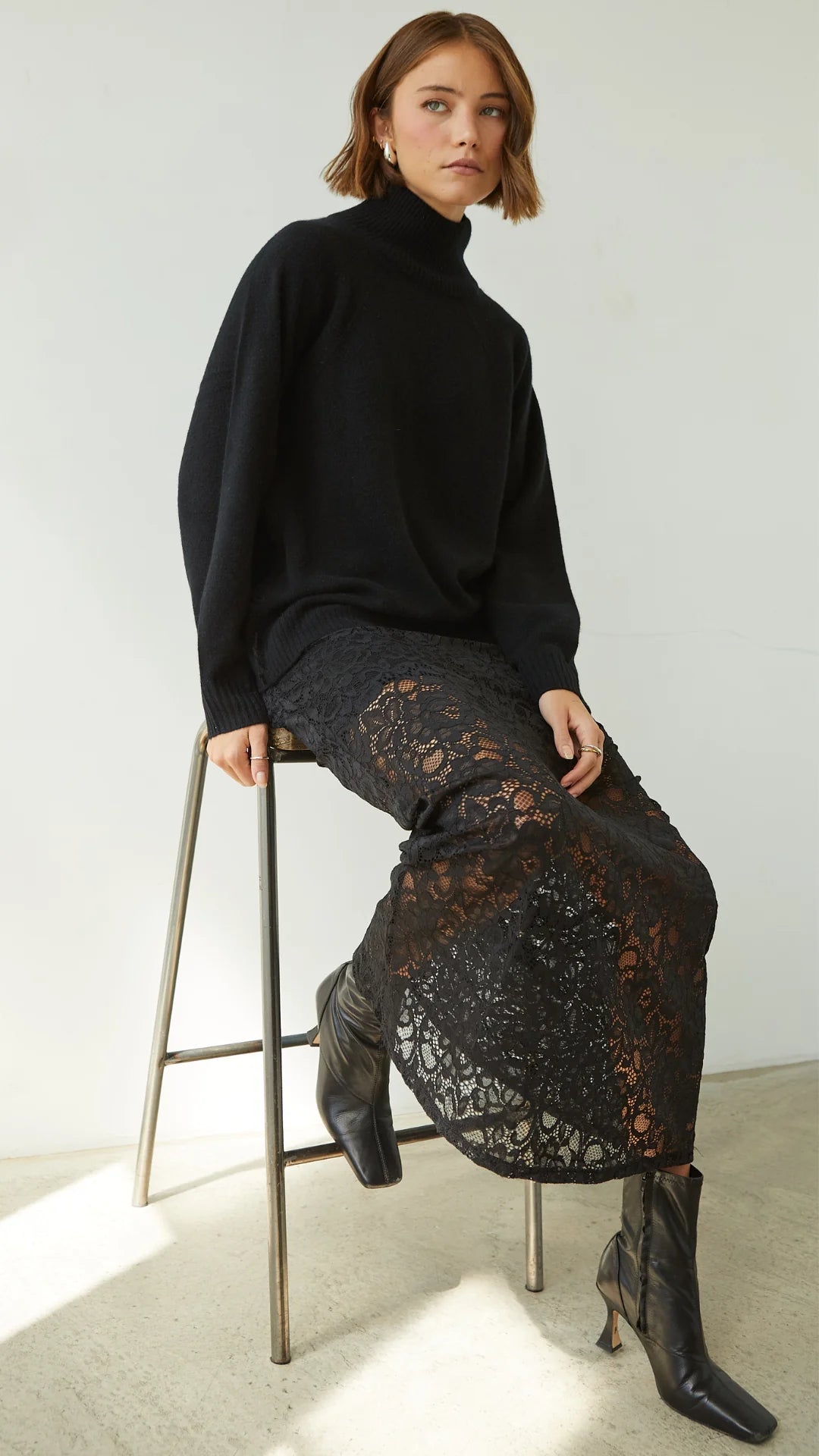 Lace Skirt - Black