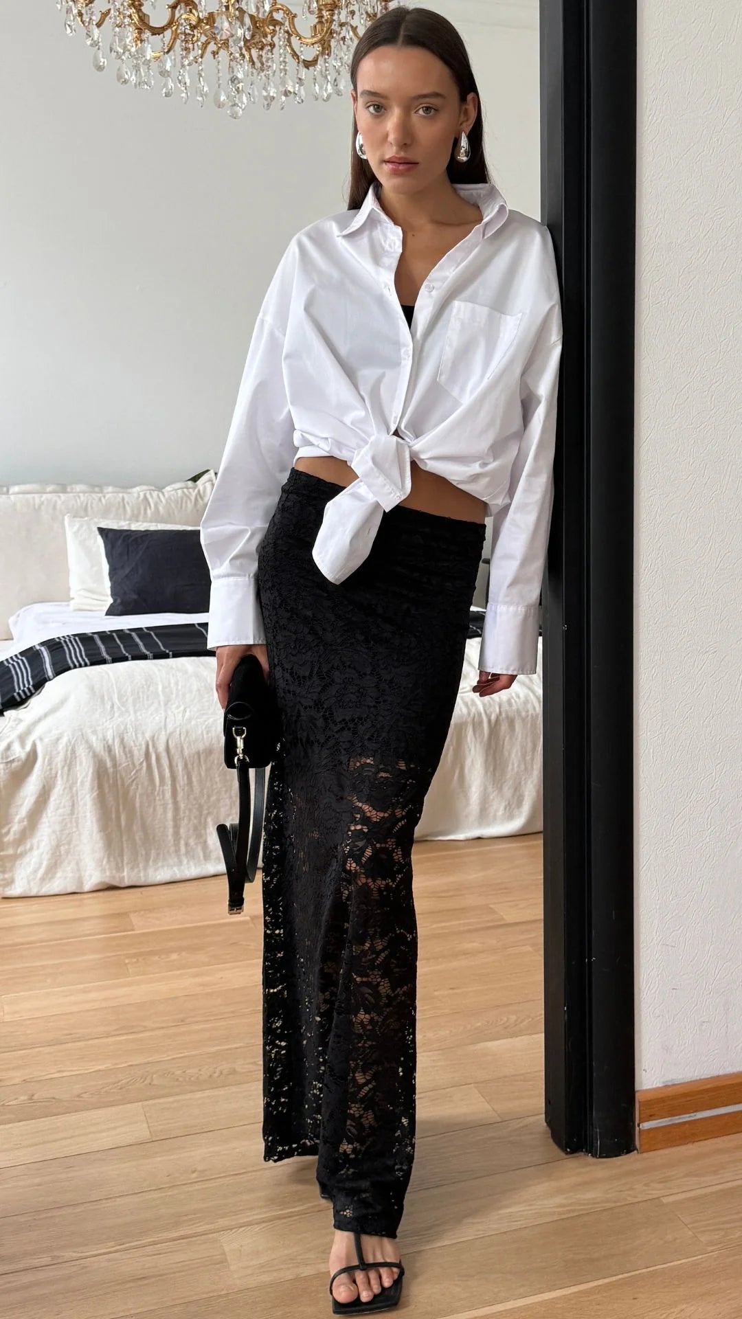 Lace Skirt - Black