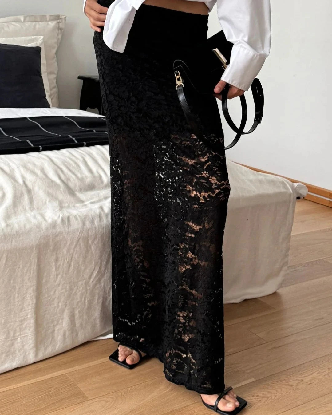 Lace Skirt - Black