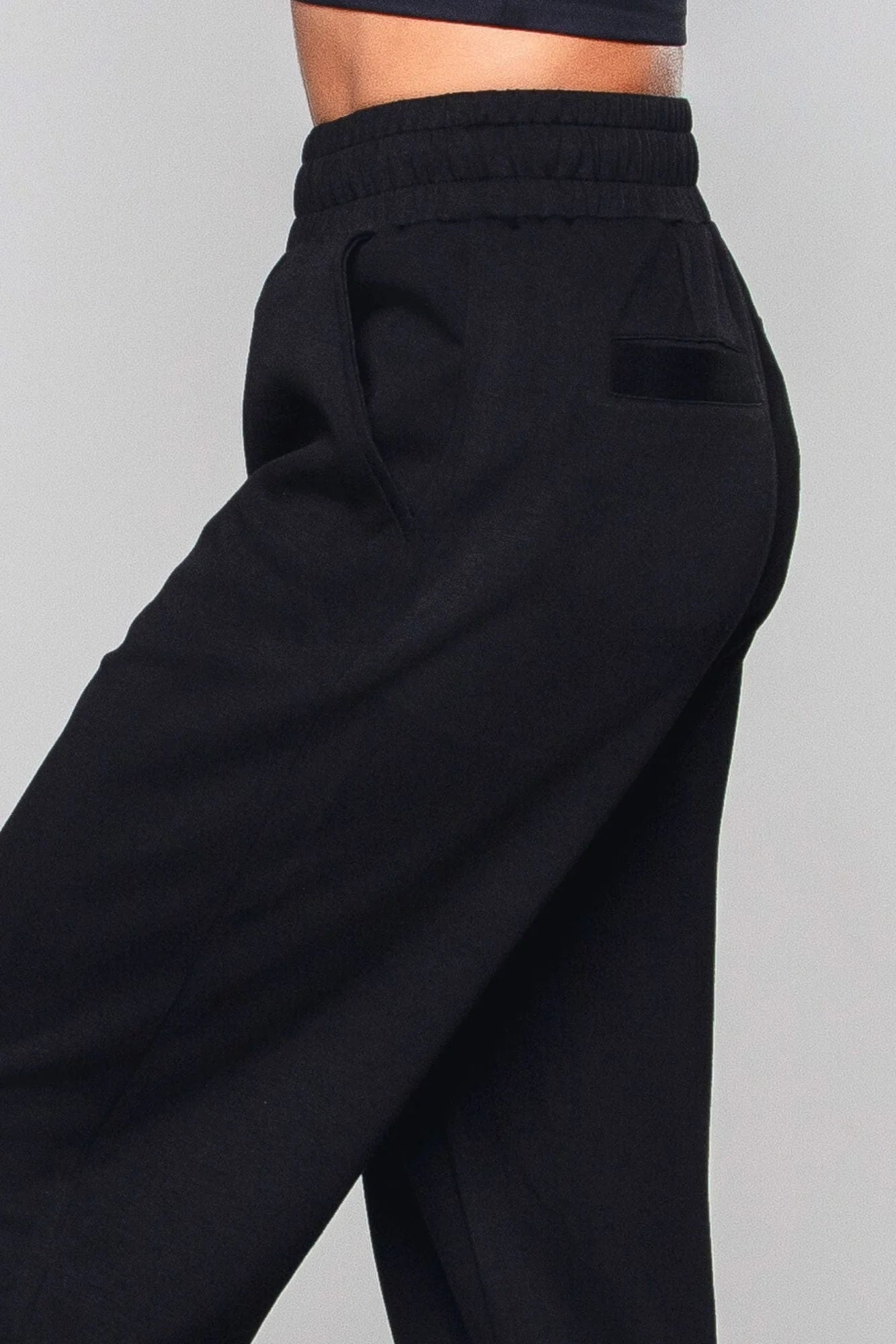 Supersoft Cuffed Sweatpant - Black - by Born Nouli