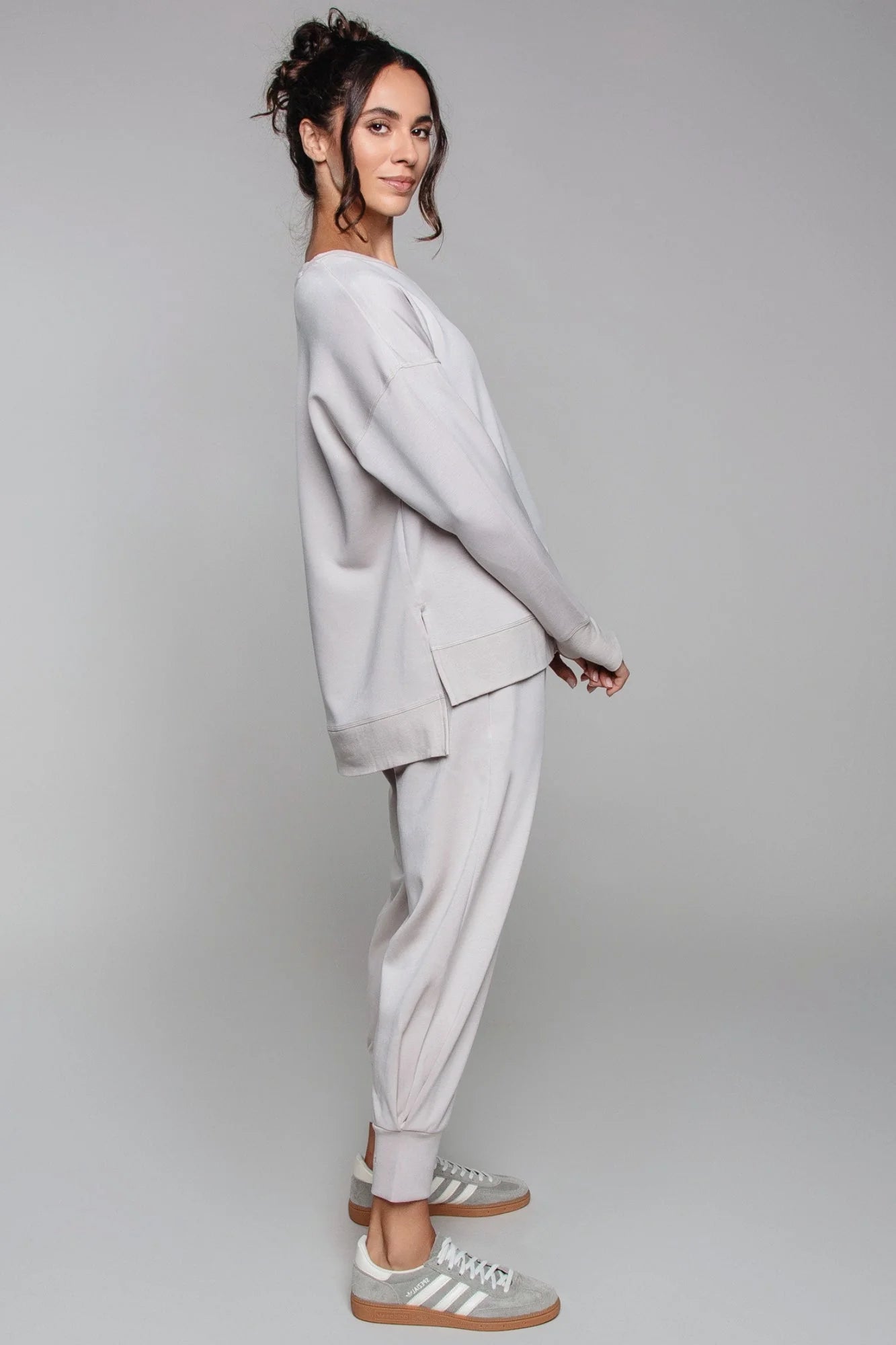 Supersoft Cuffed Sweatpant - Oat - by Born Nouli